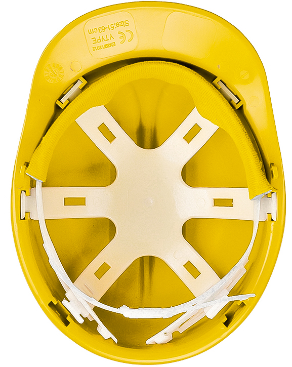 Topi Keledar Keselamatan Fabrik Boleh Basuh W-033 Kuning